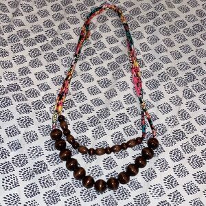 The Jones Market Jersey and Wooden Beaded Necklace